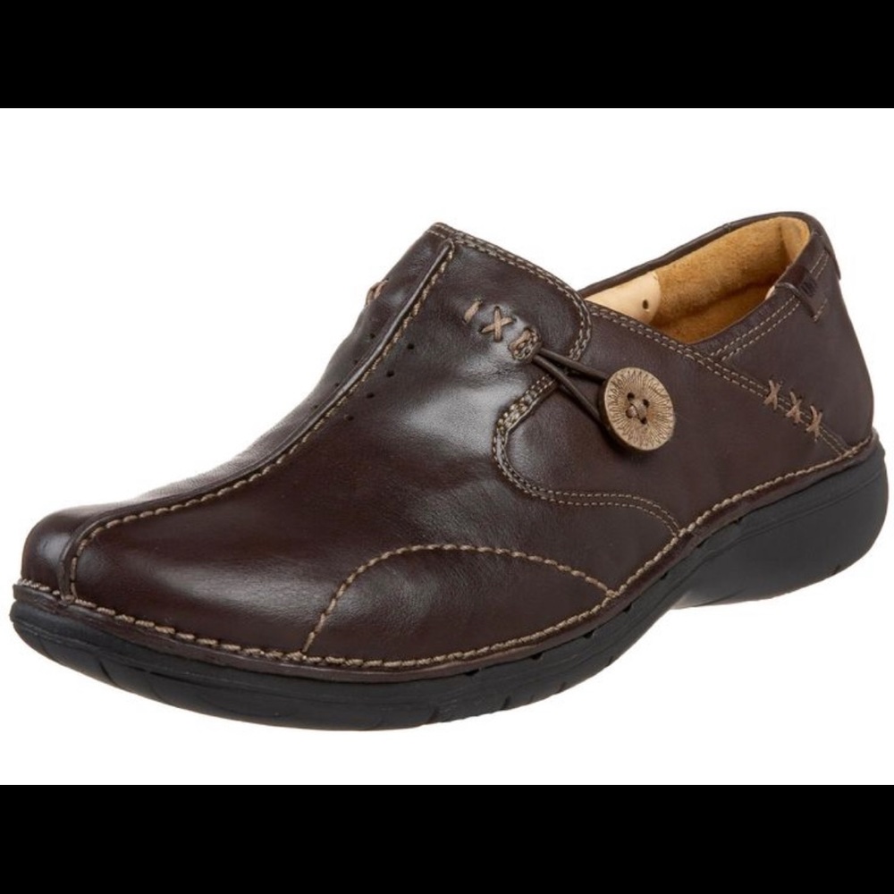 Clark's artisan unstructured un.loop dark brown. EUC size 9.5 ortholite